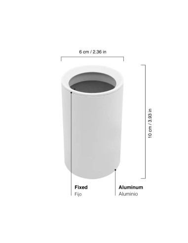 Spot Fijo 6x10cm para Bombilla GU10