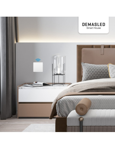 Tecla inalámbrica RF, 1 Efecto Smart House, Blanco