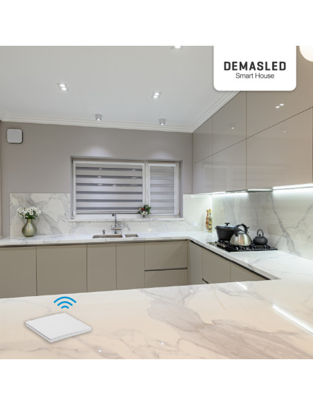 Tecla inalámbrica RF, 1 Efecto Smart House, Blanco