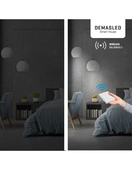 Tecla inalámbrica RF, 1 Efecto Smart House, Blanco