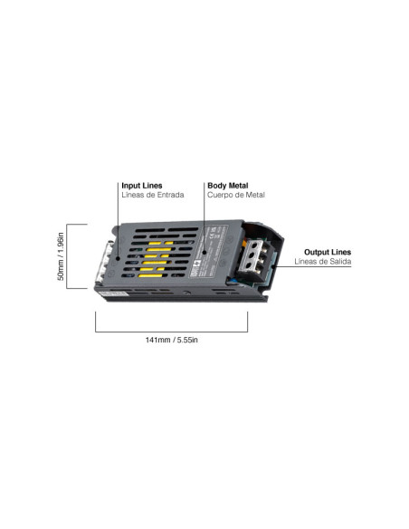 Fuente de Alimentación Switching Pequeña 24V 108W 4,5A  Interior