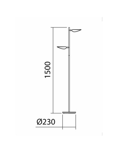 Lámpara de pie Senda Blanco Mate 2X7W 3000K