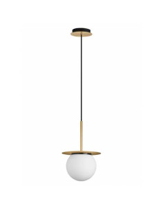 Colgante Floc cristal opal y latón 22cm para 1 E27 (no incluida)