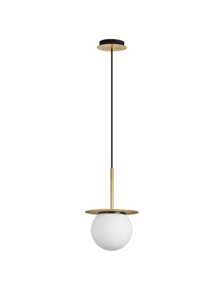 Colgante Floc cristal opal y latón 22cm para 1 E27 (no incluida)