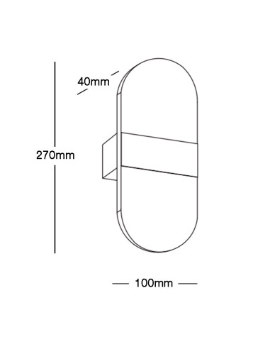 Aplique de pared 4.5W Dupli 3000K