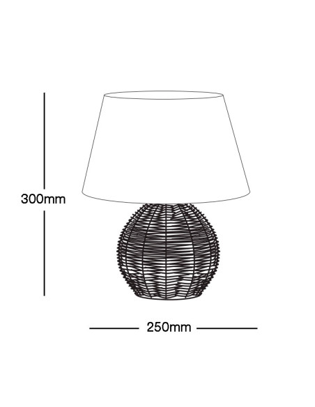 Lámpara de mesa Nairobi Natural para 1 E27 (no incluida)