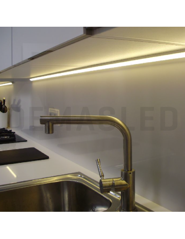 Perfil de Aluminio Esquinero 16x16mm, Cover Curvo Opal Blanco x2m