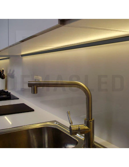 Perfil de Aluminio Esquinero 16x16mm, Cover Curvo Opal Blanco x2m