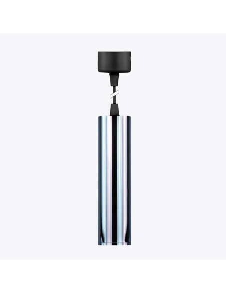 Colgante Cilindro cromado para bombilla GU10 (no incluida)