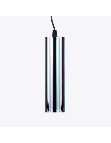 Colgante Cilindro cromado para bombilla GU10 (no incluida)