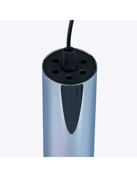 Colgante Cilindro cromado para bombilla GU10 (no incluida)