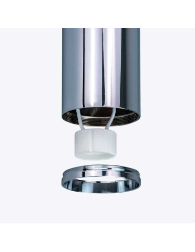 Colgante Cilindro cromado para bombilla GU10 (no incluida)