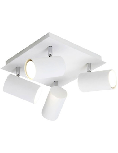 Plafón 4 focos Marley Blanco para 4 GU10 (no incluidas)