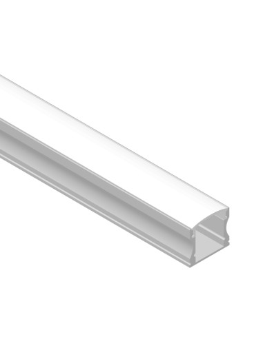Perfil de Aluminio U 17x14,5mm BLANCO, Cover Opal Blanco x2m