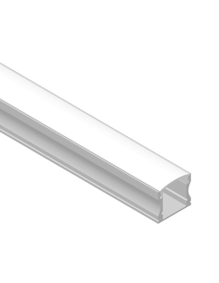 Perfil de Aluminio U 17x14,5mm BLANCO, Cover Opal Blanco x2m