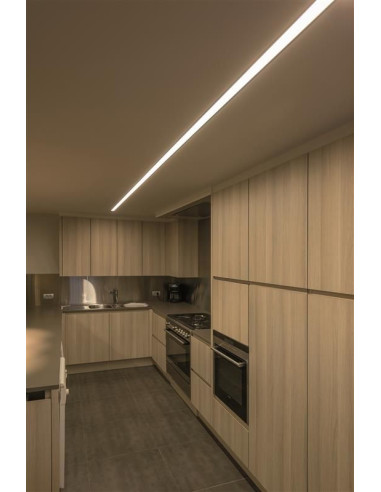 Perfil de Aluminio U 17x14,5mm BLANCO, Cover Opal Blanco x2m