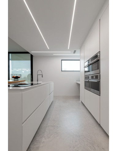 Perfil de Aluminio U 17x14,5mm BLANCO, Cover Opal Blanco x2m
