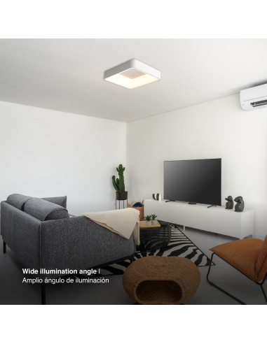 Panel LED Smart Cuadrado Blanco 50x50x9cm 48W 210mA CCT, de Aplicar