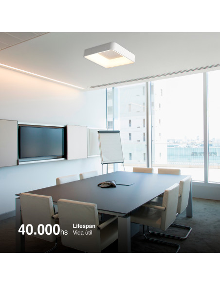 Panel LED Smart Cuadrado Blanco 50x50x9cm 48W 210mA CCT, de Aplicar
