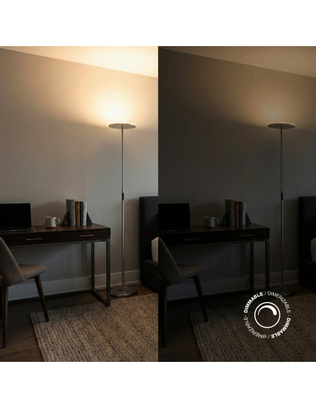 Lámpara de pie LED Dimerizable Ø300x10mm 30W CCT 1800mm
