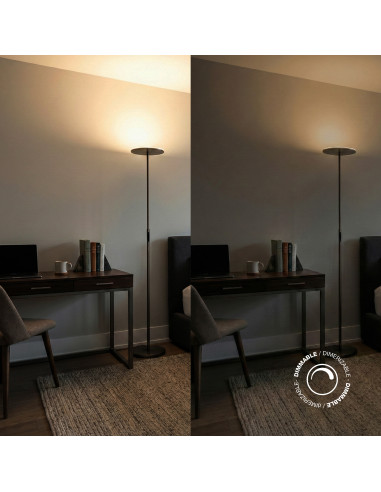 Lámpara de pie LED Dimerizable Ø300x10mm 30W CCT 1800mm