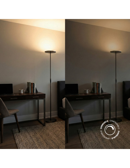 Lámpara de pie LED Dimerizable Ø300x10mm 30W CCT 1800mm