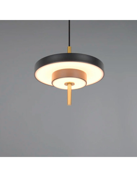 Colgante 10W metal negro con difusor acrílico CCT keaton