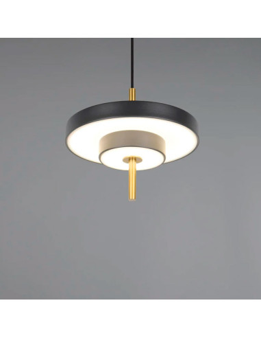 Colgante 10W metal negro con difusor acrílico CCT keaton