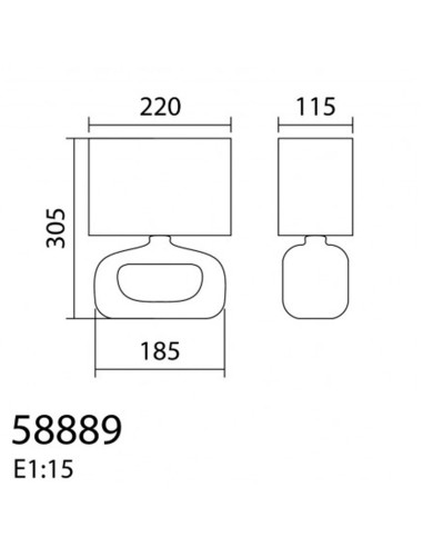 Lámpara de mesa para 1 E27 (no incluida) Pubol