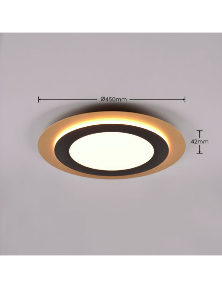 Plafón negro y oro SMD 42W 2700-6500K morgan