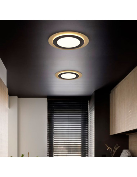 Plafón negro y oro SMD 42W 2700-6500K morgan