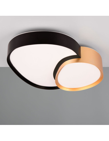 Plafón negro y oro SMD 21W 2700-6500K Rise