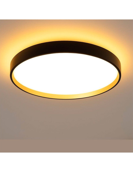 Plafón 40cms blanco y natural LED 31w+8w Bis
